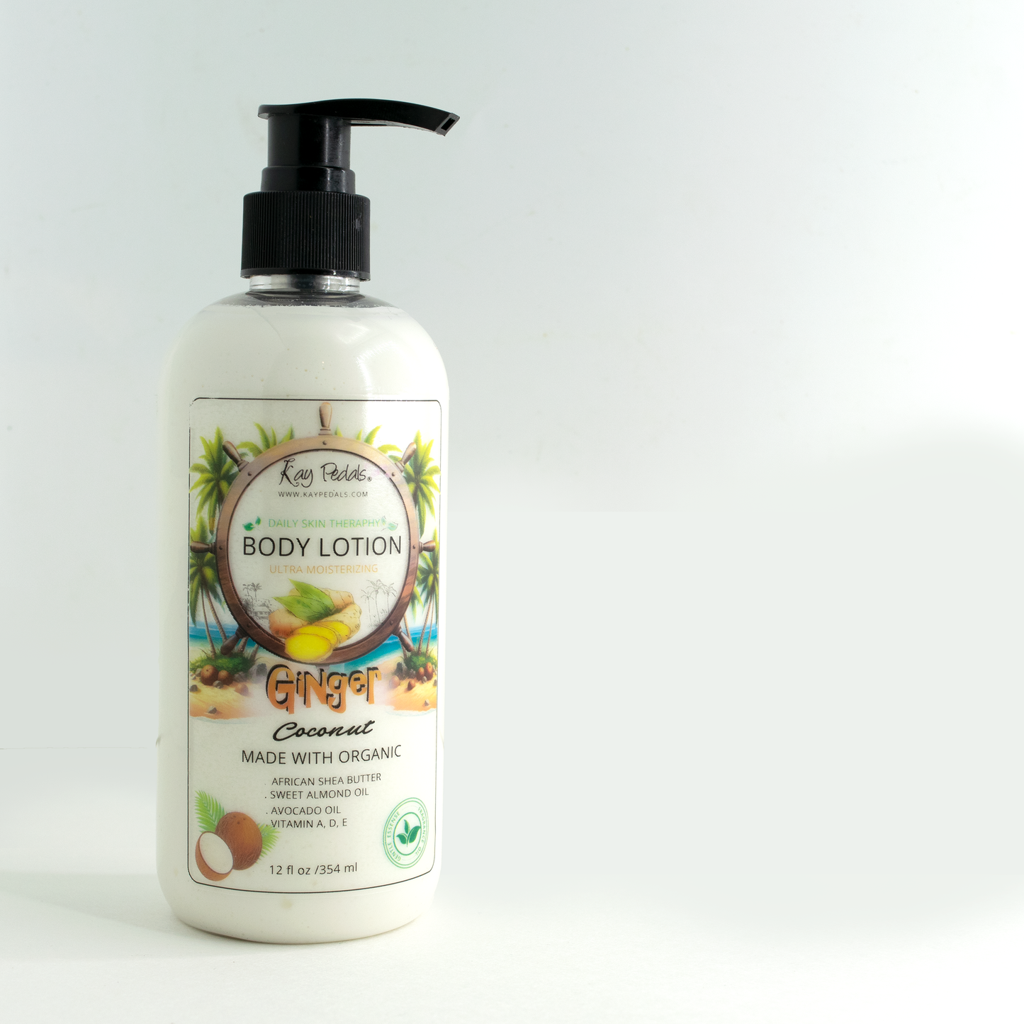 Ginger Coconut Natural Body Lotion Made With Sensitive Skin Fragrance Oil | Organic Unrefined African Shea Butter | Organic Sweet Almond Oil | Organic Avocado Oil |-1